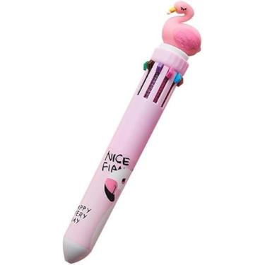 Imagem de Juroicessry 1 caneta esferográfica multicolorida de 0,5 mm, 10 em 1, canetas esferográficas coloridas retráteis de animais