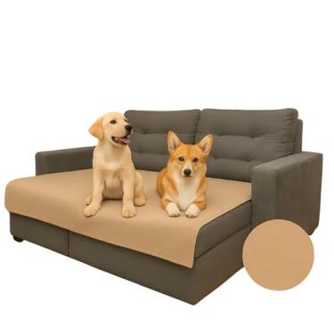 Imagem de Manta para Sofá, Protetor Decapa para Sofá Cães e Gatos Contra Pelos e Líquidos 1,35 X 1,35m Designs Estampados(Bege)