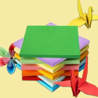 Imagem de 100 folhas de papel-cartolina de 7,88 x 18,8 cm, papel colorido de cartão de 10 cores sortidas para artesanato, fazer cartões faça-você-mesmo, álbum de recortes