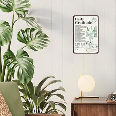 Imagem de Placa de metal Daily Gratitude - Arte de parede inspiradora (LCS 901)