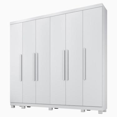 Imagem de Guarda Roupa Atlanta 6 Portas 6 Gavetas Em Mdp Benetil Móveis Branco