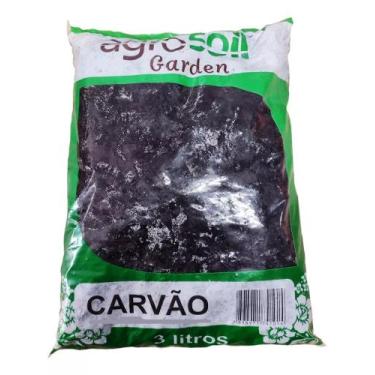 Imagem de 5un Carvão Vegetal 3 Lts Agrosoil Jardinagem Plantas