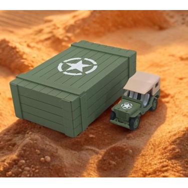 Imagem de Kit Jeep Willys Capota Caixa Miniatura Para Montar Plastimodelismo - F