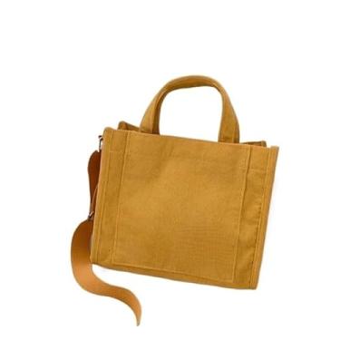 Imagem de Bolsa Feminina Transversal Quadrada Em Veludo Estilo Casual Elegante Para Dia A Dia (Amarelo com ziper)