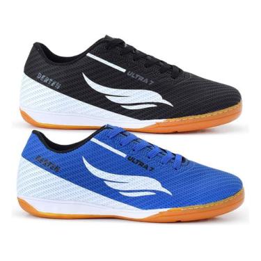 Imagem de Kit 2 Chuteiras Futsal Tênis Salão Quadra Futebol Resistente - Derten,