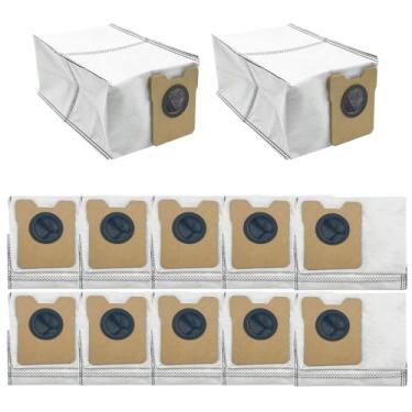 Imagem de Pacote com 12 sacos de pó de substituição C20 Omni compatíveis com aspirador de pó Eufy C10, C20 Omni Robot Vacuum, sacos de substituição de grande capacidade