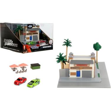 Imagem de Diorama Caf do Toretto c/ Miniaturas de Carros - Velozes e Furiosos - Nano Scene - Jada