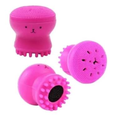 Imagem de Kit 3 Esponjas de Maquiagem com Suporte Polvo – Make Perfeita, Macias e Laváveis