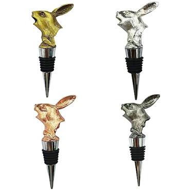 Imagem de Rolhas de vinho em forma de coelho para garrafas de vinho de silicone reutilizável tampa de saída de vinho tampa de garrafa seladora de garrafa rolhas acessórios de vinho fofos divertidos para manter