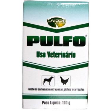 Imagem de Pulfo Inseticida Laippe Carrapaticida Piolhicida e Pulguicida 100g