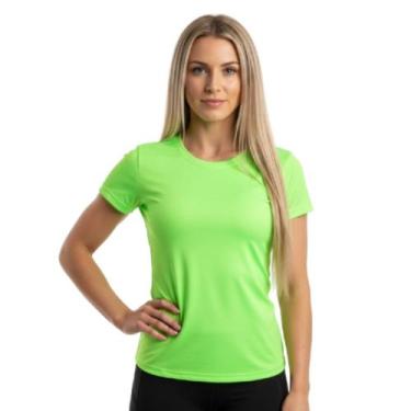 Imagem de Camiseta Feminina Dry Fit UV Slim Fit Academia Treino Fitness Esporte 
