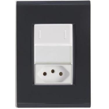 Imagem de Interruptor Tomada 20A Liz Grafite Tramontina completo pronto - Kit Tr