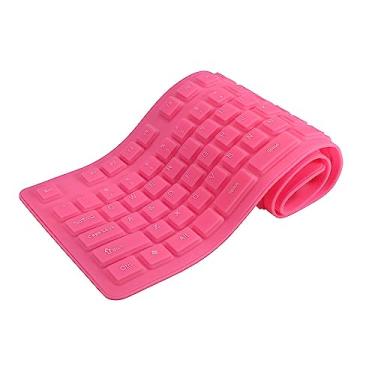 Imagem de 108 teclas usb silicone flexível teclado dobrável à prova ddustágua à prova de poeira usb teclas silenciosas para teclado de desktop portátil