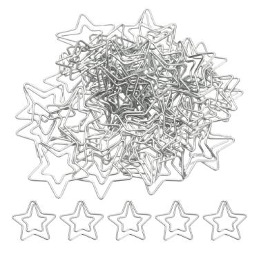 Imagem de PATIKIL 100 peças de clipe de papel, clipe de papel estrela, pequeno, fofo, à prova de ferrugem, marcador de livro para escritório, casa, agendador, metal, à prova de ferrugem, para escritório, casa