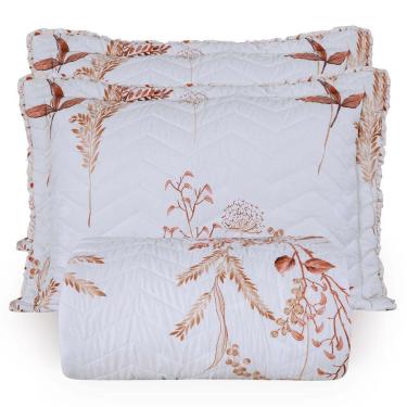 Imagem de Kit Cobre Leito Colcha Topázio King Dupla Face 3 Peças - Bordô - 100% Poliéster