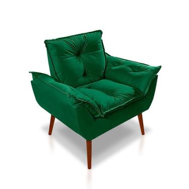 Imagem de Poltrona Opala Luxo Suede Verde