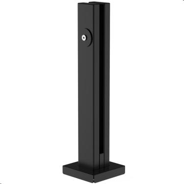 Imagem de Torre Guarda Corpo Coluna Pinça Inox Preto 40cm Para Vidro