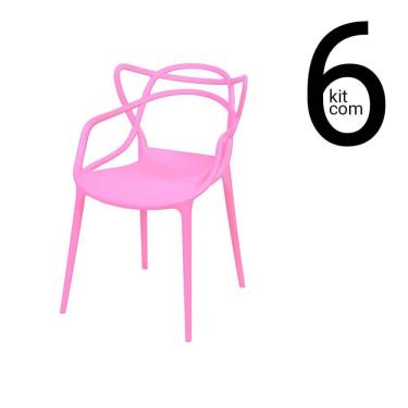 Imagem de Conjunto 6 Cadeiras Allegra - Rosa