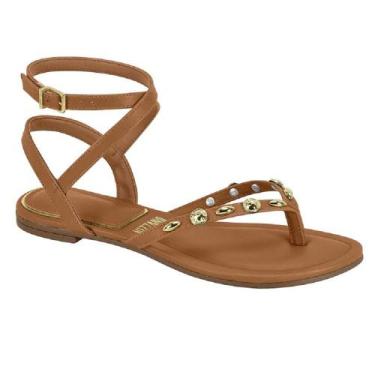 Imagem de Sandalia vizzano rasteira ref 6528.108.7286 feminino, Marrom, 37