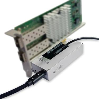 Imagem de Dock USB4 para PCIe, compatível com Thunderbolt 4/3, permite que laptops e computadores conectem eGPU e várias placas de captura de dados PCIe, como placas Ethernet 10GbE, placas de som, placas FPGA