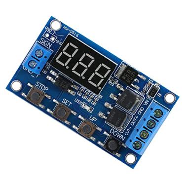 Imagem de Interruptor de temporizador de atraso DC 5V-36V MOSFET Módulo de ligar e desligar 15A 400W com visor LED para motor CC válvula solenoide de tira de LED