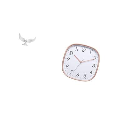 Imagem de Fenteer Estatueta de Anjo em Resina com Design de Asas E Relógio de Parede Digital para Decoração de Casa, Escritório, Inauguração de Casa, Estante, Corredor,