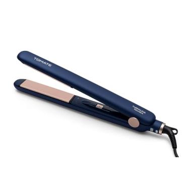 Imagem de Prancha Alisadora Profissional para Cabelos Bivolt Temperatura Máxima 220 Graus 32W Cabo de 1.8M Chapinha Térmica (Azul marinho)