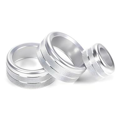 Imagem de Prata Manual AC Ar Condicionado Controle Climático e Botão de Volume de Rádio Capas para BMW 1 2 3 3GT 4 X1 Series (F20 F22 F30 F31 F32 F33 F80 F82 F87 F48)