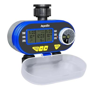 Imagem de Duas saídas de jardim digital eletrônico temporizador de água válvula solenoide controlador de irrigação de jardim para jardim, quintal