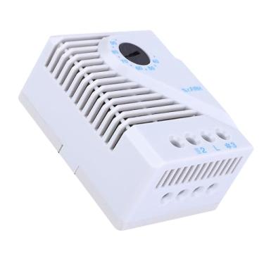 Imagem de Controlador Mecânico de Umidade MFR012 Higróstato para Ajustador Controle Aquecedor Ventilador Uso em Gaveta TV Previne Condensação e Corrosão Tensão Amplia 12-250V Montagem Trilho DIN 35mm Case PC Ap
