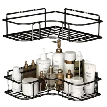 Imagem de Prateleira Para Banheiro Sem Furo Organizador De Shampoo Em Aluminio Premium Suporte Para Banheiro Multiuso(grande×2)