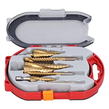 Imagem de Mavaol Conjunto de brocas banhadas, aço de alta velocidade, flauta espiral dupla, abertura tipo X 118°, versátil para madeira, metal, plástico, bricolage e uso