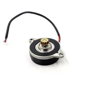Imagem de VUBBJCRS 14HK0402 DC 12V 0,9 graus 36 mm, redondo, fino, 2 fases, 4 fios, motor de arranque eletrônico 13T engrenagem de metal para impressora 3D e câmera robô