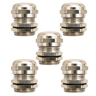 Imagem de Gebildet Prensa-cabo de metal, PG11 impermeável ajustável 5,0-10 mm junta de cabo com gaxetas, protetor de fio, conector de fio M18*1,5