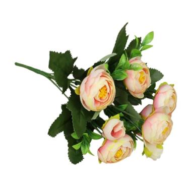 Imagem de Flores artificiais para decoração, planta de camélia falsa realista e significativa - Decoração de casa elegante sem irrigação Arranjo de flores decorativas para sala de estar quarto dormitório