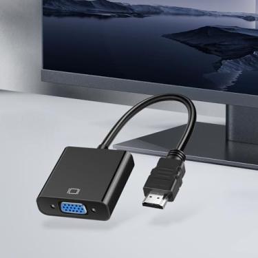 Imagem de Adaptador HDMI para VGA 1080P conversor macho para fêmea para PC, laptop, monitor, projetor e mais
