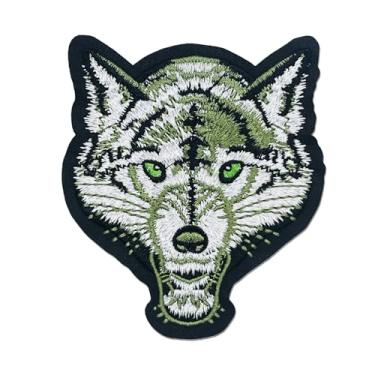 Imagem de FANCIBAND Remendo Wolf Iron On - Remendos bordados a ferro/costurados para jaquetas, mochilas, jeans, chapéus de caminhoneiro, bolsas e camisas