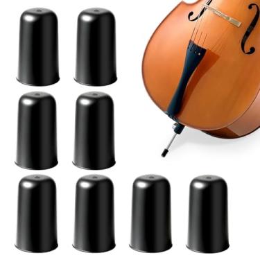 Imagem de 8 peças de batente de violoncelo preto, rolha de borracha antiderrapante para violoncelo e pontas de cello para violoncelo serve para a maioria dos violoncelos, Rockstop de violoncelo
