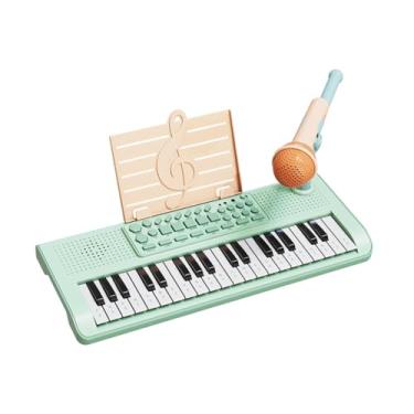 Imagem de Esquirla Mini Piano Infantil - Presente Educativo para Meninas e Meninos - Teclado Eletrônico Portátil com 37 Teclas, Verde