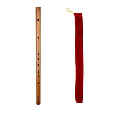 Imagem de Flauta de bambu flautas de sopro de madeira profissionais instrumentos musicais C D E F G chave chinesa Dizi flauta transversal (cor: F)