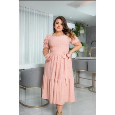 Imagem de vestido midi - evasê com manga princesa com lastex - Bia Modas, Preto,