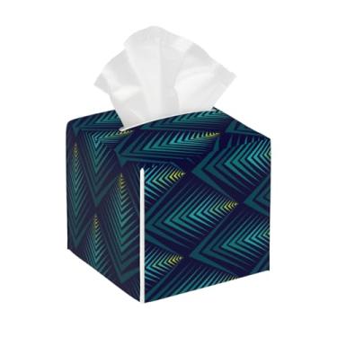 Imagem de Capa quadrada de couro para caixa de lenços de papel à prova d'água com pele de dinossauro, organizador de papel facial legal com cinto inferior, estojo de lenços para mesa, banheiro, escritório, mesa