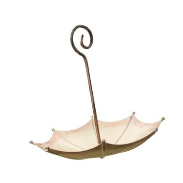 Imagem de Bothyi Alimentador de pássaros em formato de guarda-chuva, decoração multifuncional para jardim, bebedouro para pássaros, e decorativo, ideal para, Cor Cobre