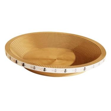 Imagem de Generic Arranhador de gato de papelão, cama, suprimentos para animais de estimação, almofada de arranhar para gatos, tigela, cama de dormir para gatos, Round M
