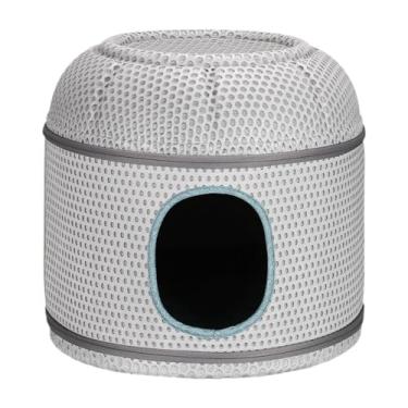 Imagem de Ioensy Cama de gato para gatos internos, casa de gato, condomínio, eva, dobrável, esconderijo, de gato, caverna para gatos, descanso de gatinho, Cinza