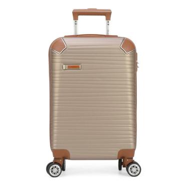 Imagem de Mala Para Viagem Cor Champanhe Executivo Resistente