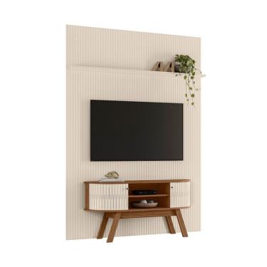 Imagem de Rack com Painel para TV até 65 Polegadas New Silverstone 2 Portas Naturale e Off White