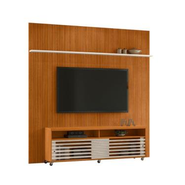 Imagem de Rack com Painel para TV até 75 polegadas New Prestige 2 Portas Cinamomo e Off White