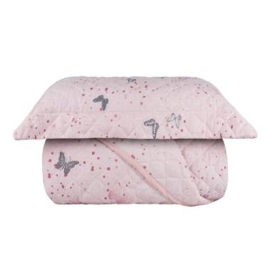 Imagem de Colcha Cobre Leito Solteiro Dupla Face C/ Porta Travesseiro Matelado B