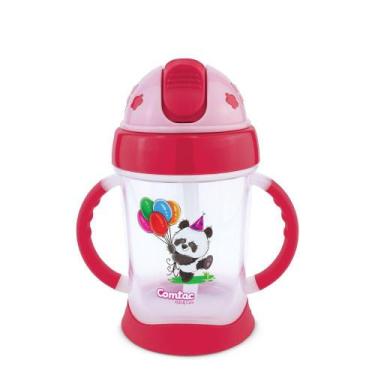 Imagem de Copo De Treinamento Com Canudo Happy Panda Comtac Kids 4369